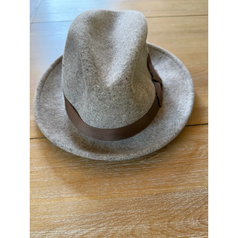 Buffalo Gold Fedora Hat Mens Medium Wool Bison USA Made